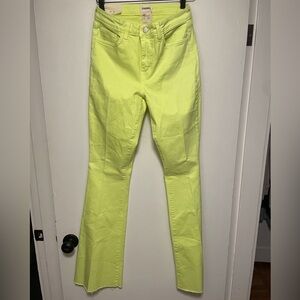 L’AGENCE Women’s Bell High Rise Flair Jeans 29 - Neon